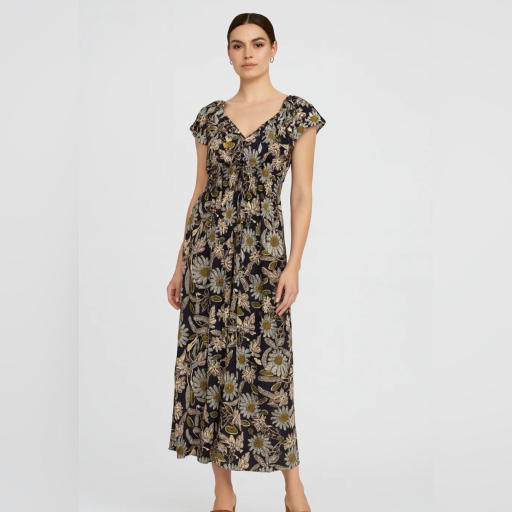 Bnwt Cleobella Kendra Dress In Dark Magnolia Size Xs